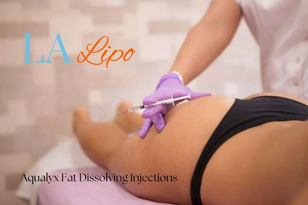 Woman having fat dissolving injections Camden Town on thighs