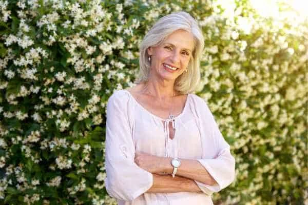 Older woman happy with urinary incontinence treatment Camden Town