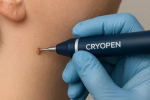 Person receiving skin tag removal Camden Town