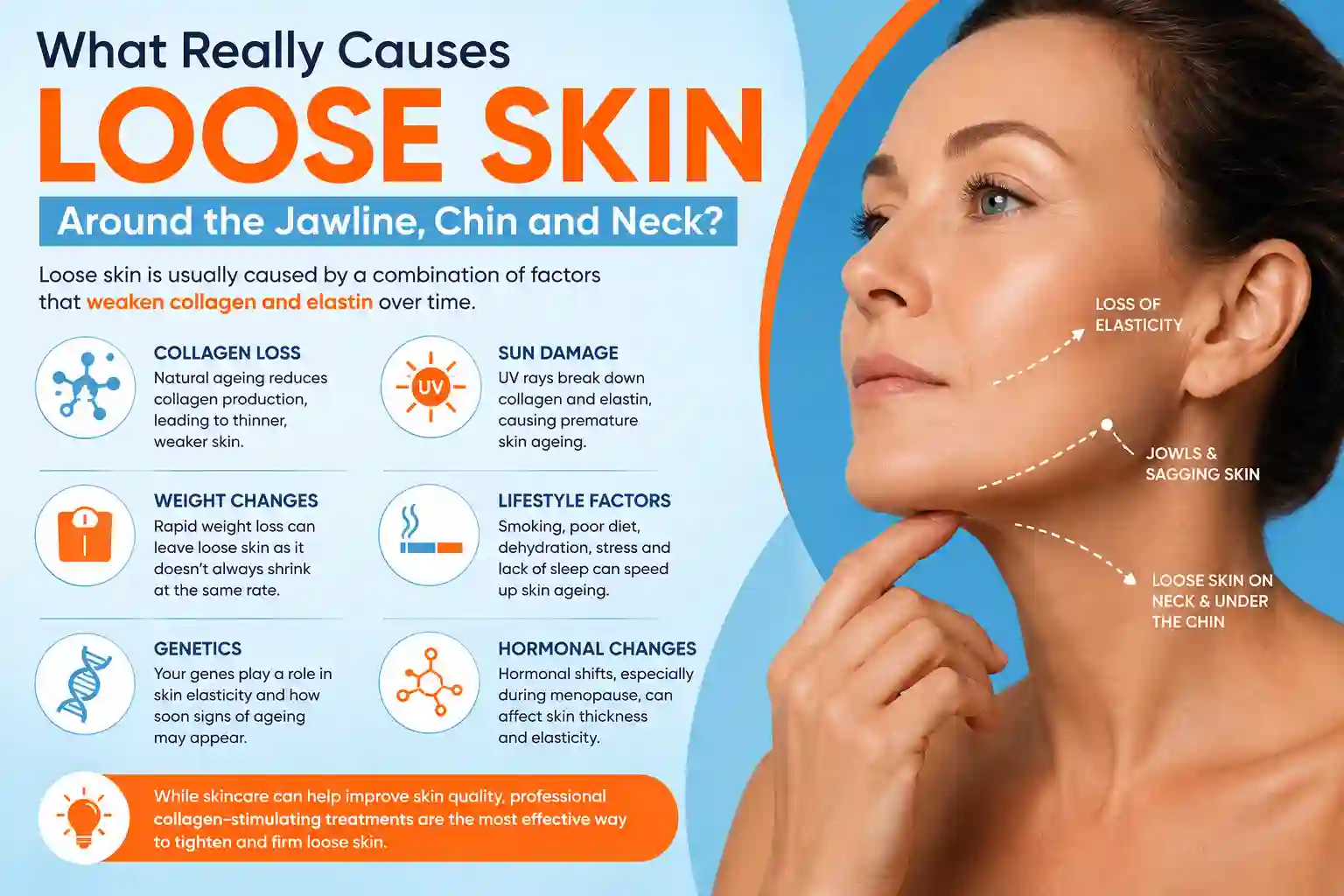 What Really Causes Loose Skin Around the Jawline, Chin and Neck Camden Town?
